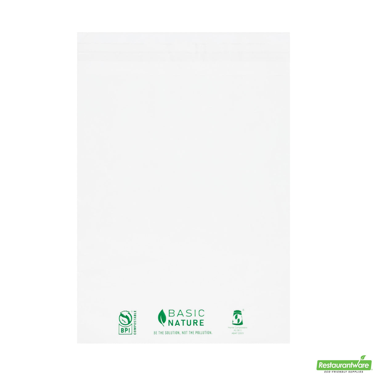 Bags, Self-Sealing, Basic Nature 10 x 8 Inch, Plastic, Clear, PLA, PBAT Lip & Tape,100 - 1 EACH