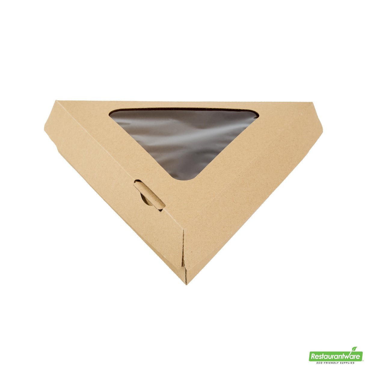 Boxes, Pizza Slice, Eco Tek 9.25 x 9.25 x 2 Inch, Paper, Kraft, Clamshell, PLA Window,2 - 50 COUNT