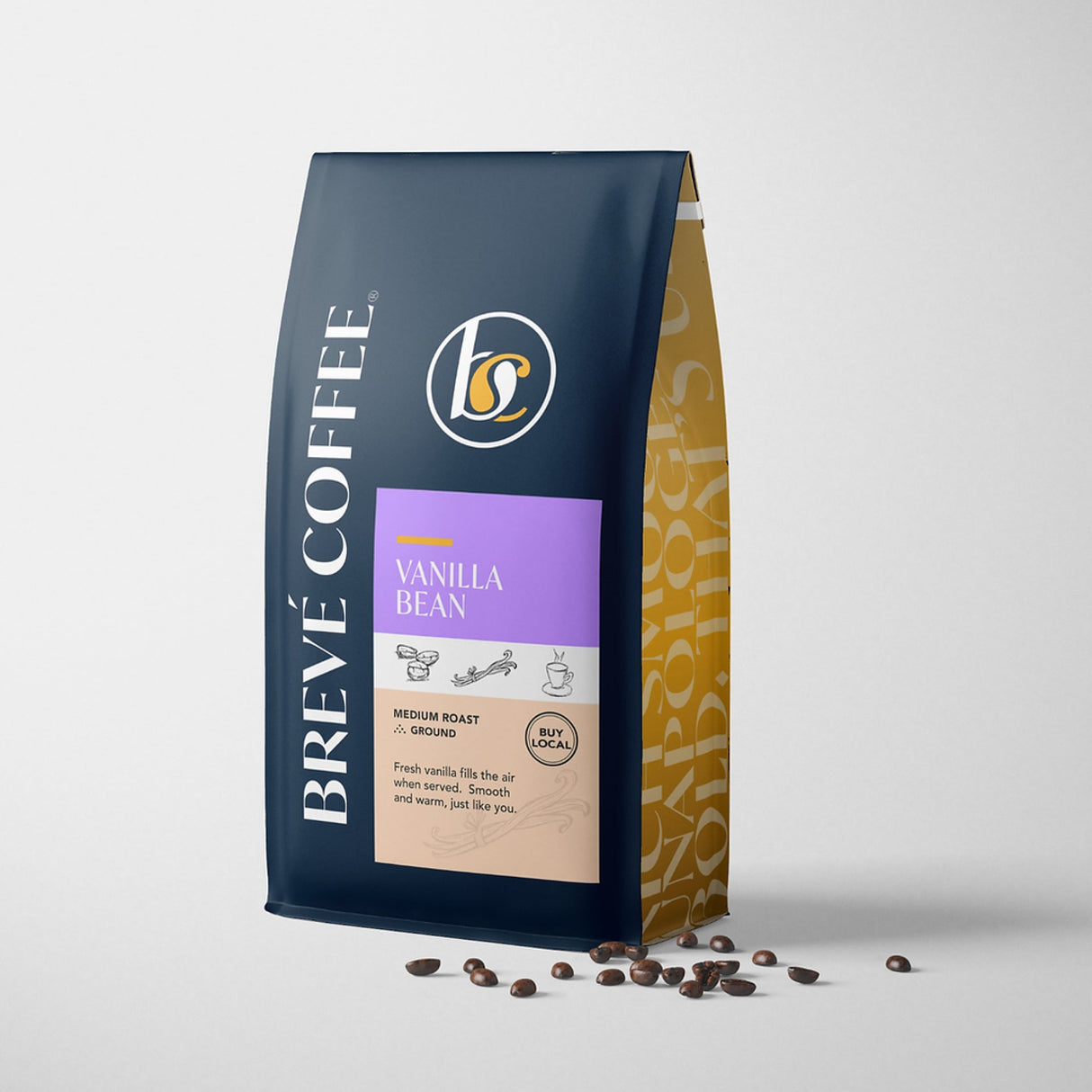 Coffee, Whole Bean, Vanilla, Retail Bag,2 - 5 POUND