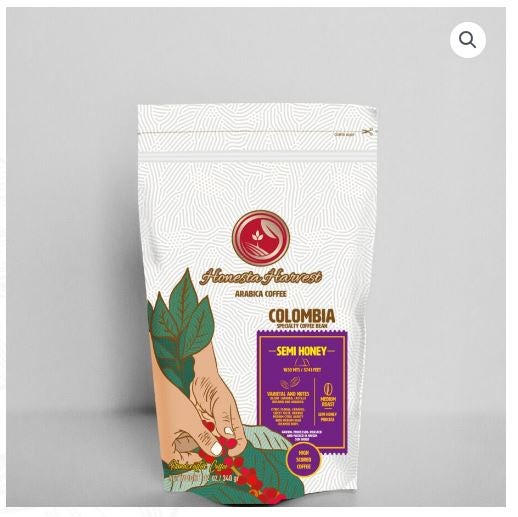 Coffee, Whole Bean, Semi Honey, Retail Bag,6 - 12 OUNCE