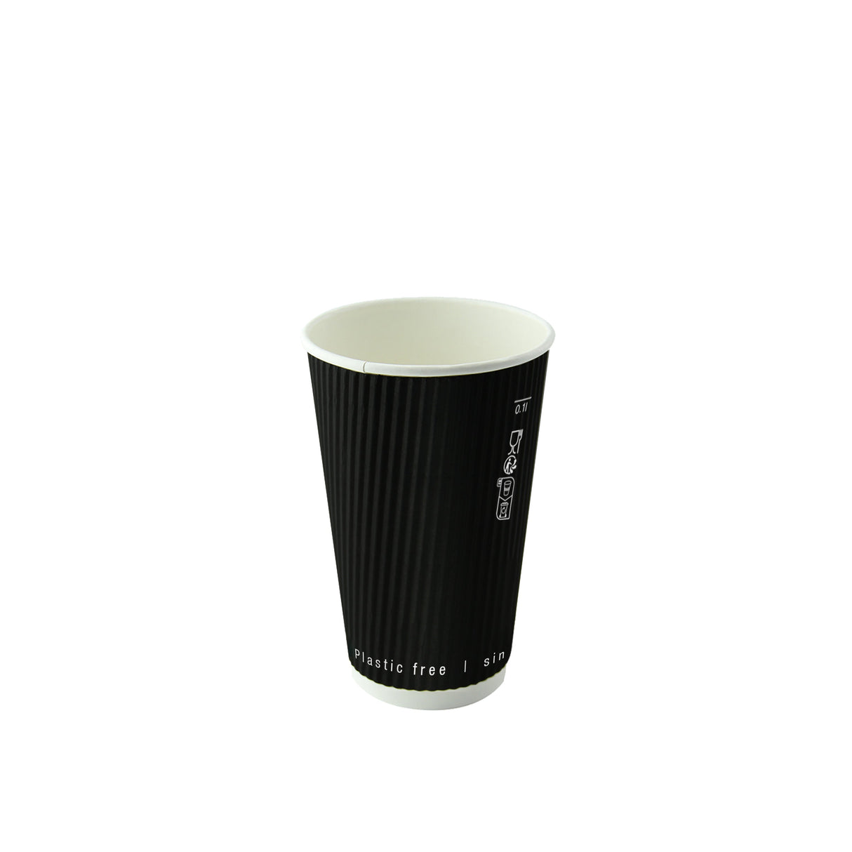 Cups, 8 Ounce, Paper, Black, Rippled-Wall,20 - 50 COUNT