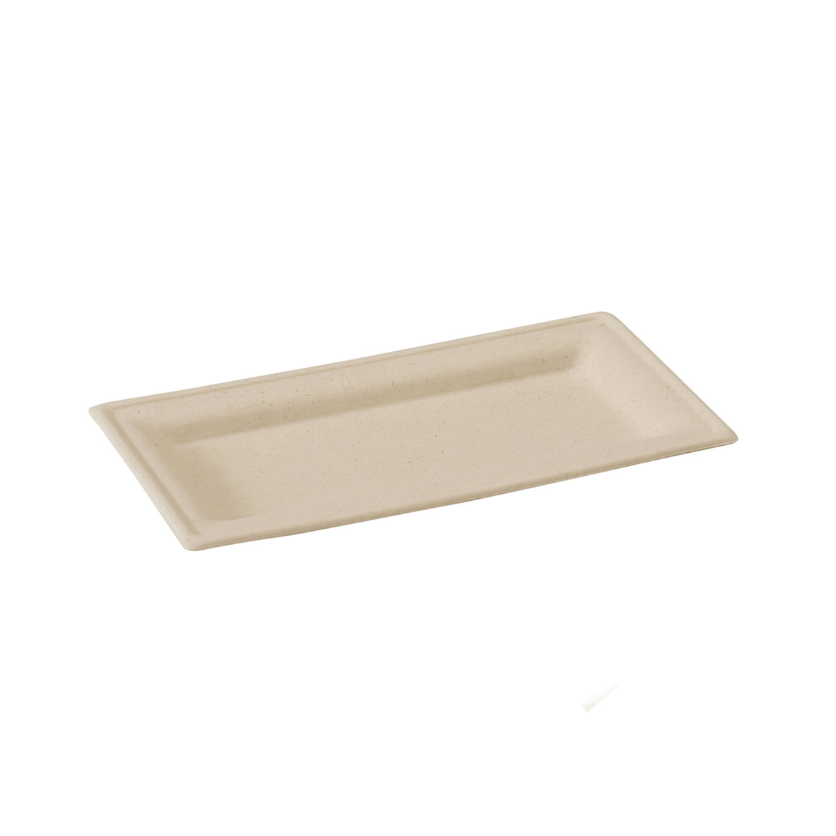 Plates, 10 x 5 Inch, Sugarcane, White, Rectangular,20 - 25 COUNT