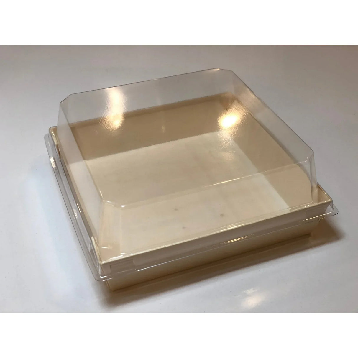 Trays, 5.60 x 5.60 x 1.25 Inch, Wood, Balsa, includes Clear Lid,2 - 50 COUNT