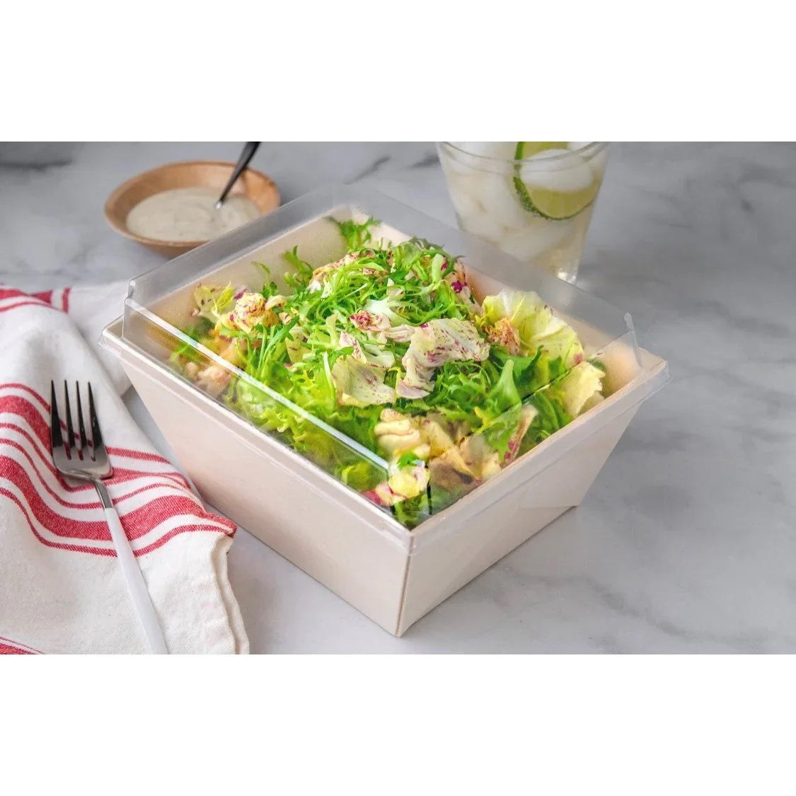 Trays, 6 x 8 x 3 Inch, Wood, Balsa, includes Clear Lid,2 - 50 COUNT