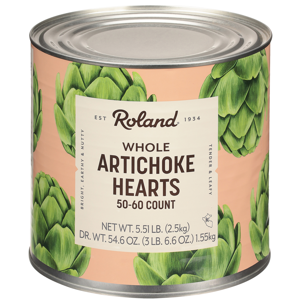 Artichoke Hearts, Whole, 50-60 Count,6 - 88 OUNCE