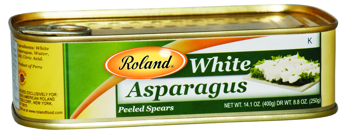 Asparagus, White, Peeled, Rectangular Tin,12 - 14.1 OUNCE