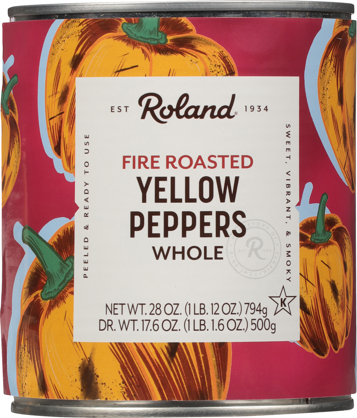Peppers, Yellow, Roasted,12 - 28 OUNCE
