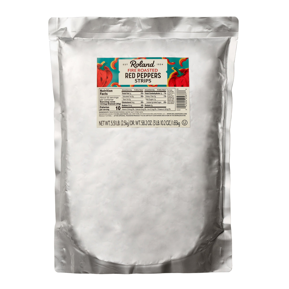 Pepper Strips, Red, Fire-Roasted,4 - 5.51 POUND