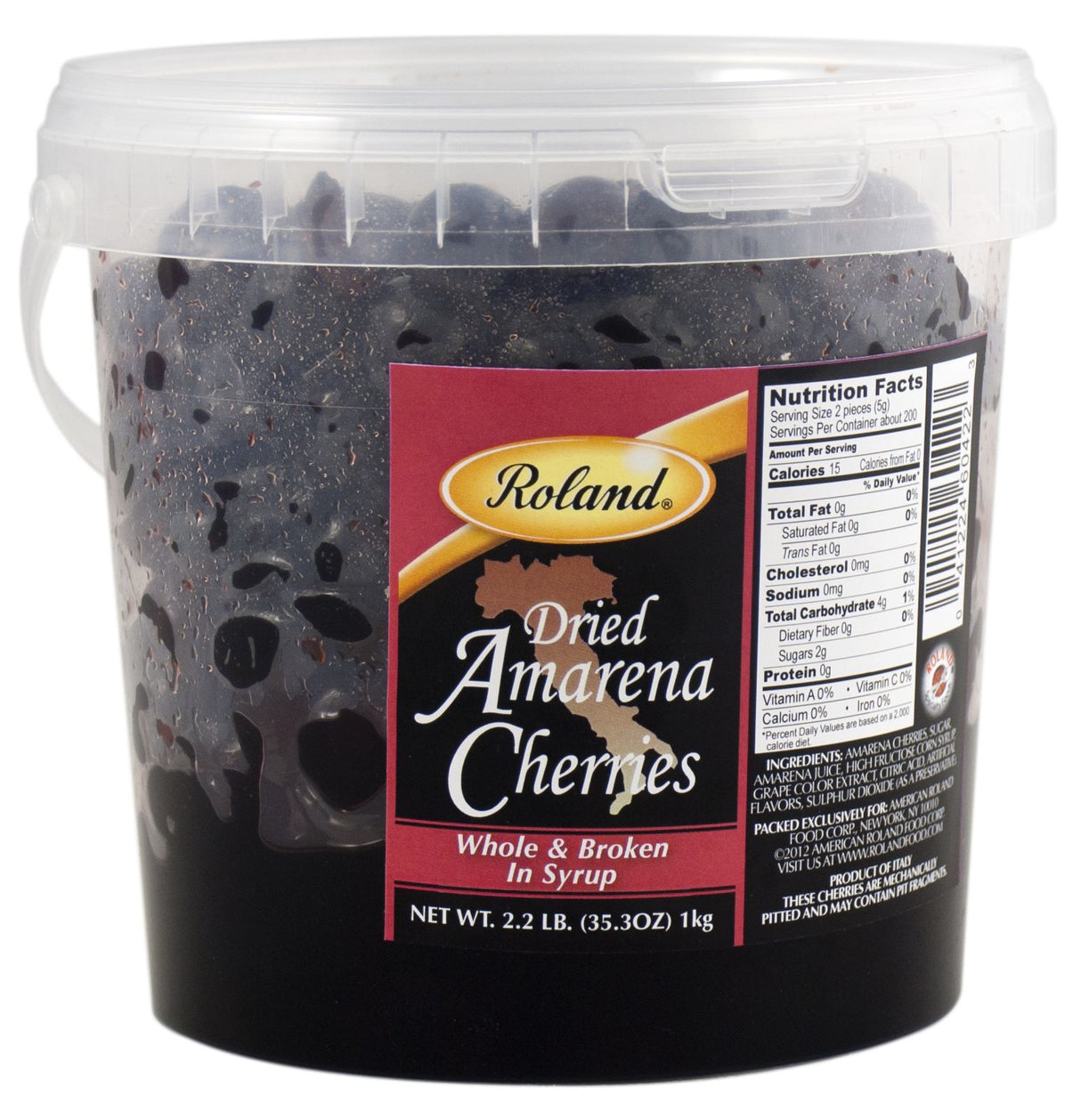 Cherries, Amarena, Whole & Broken, Dried, in Syrup,4 - 35.3 OUNCE