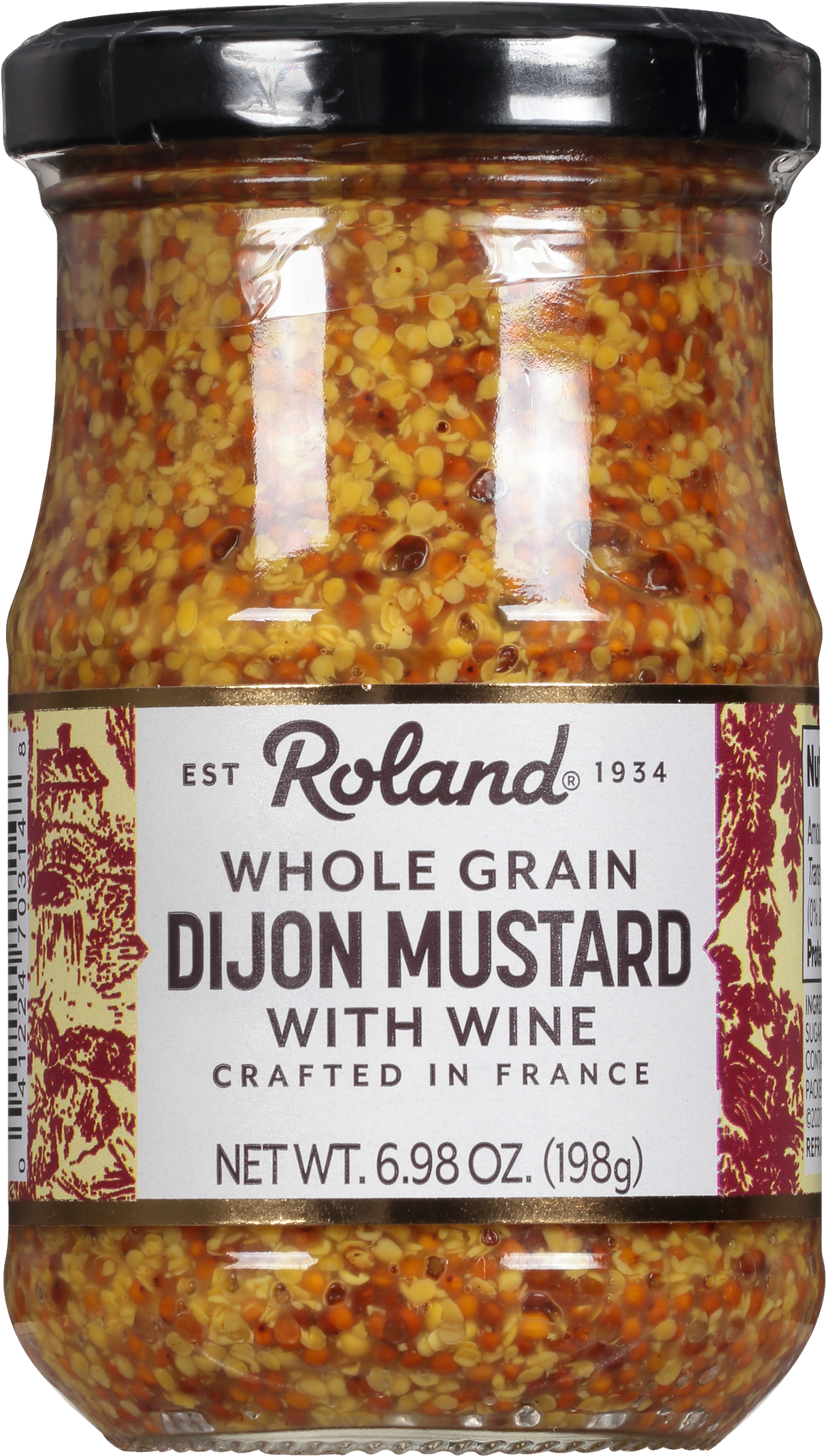 Mustard, Dijon, Whole Grain, contains Wine,12 - 6.98 OUNCE