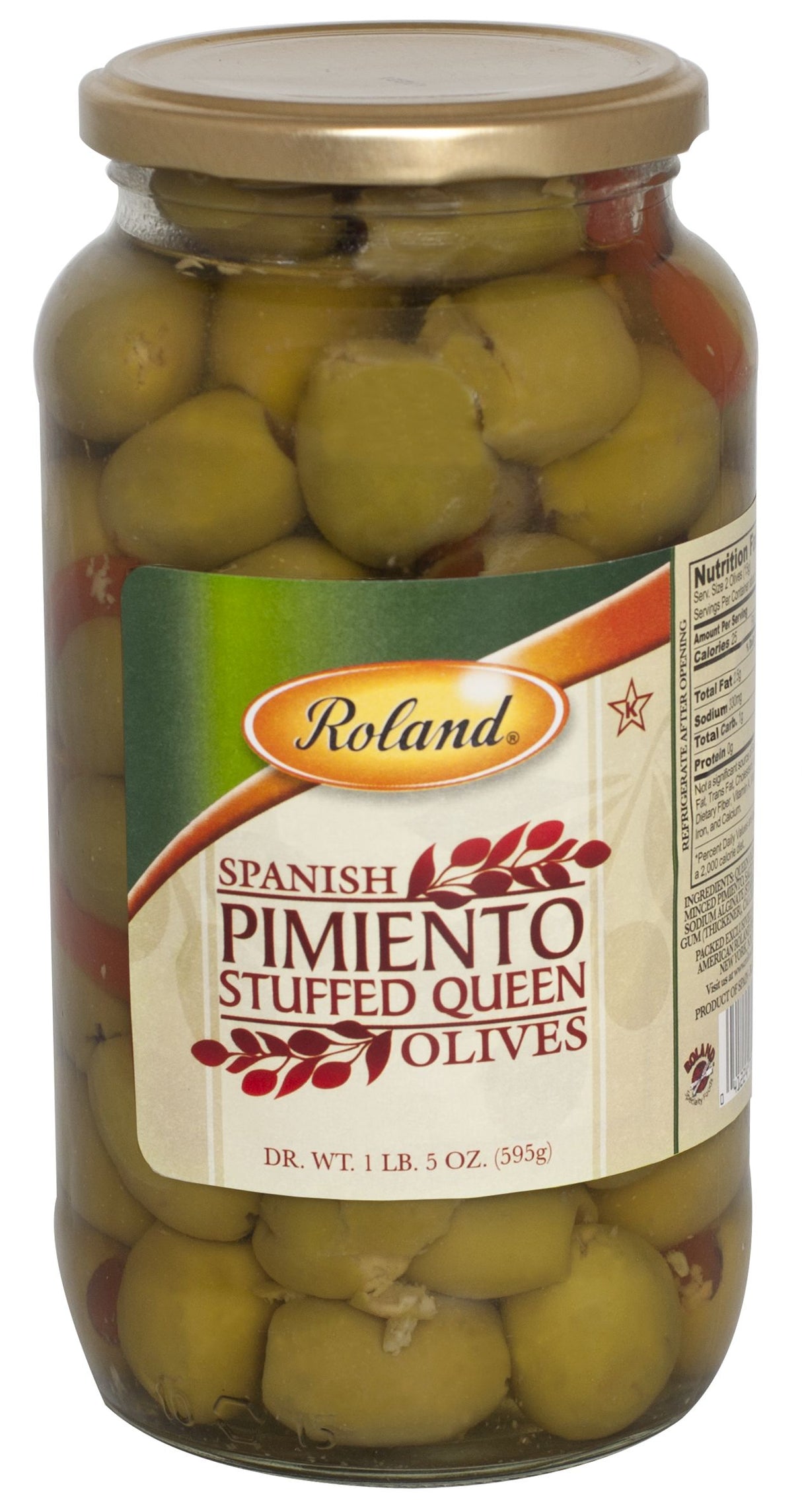 Olives, Queen, Stuffed with Pimento Cheese,12 - 1.5 POUND