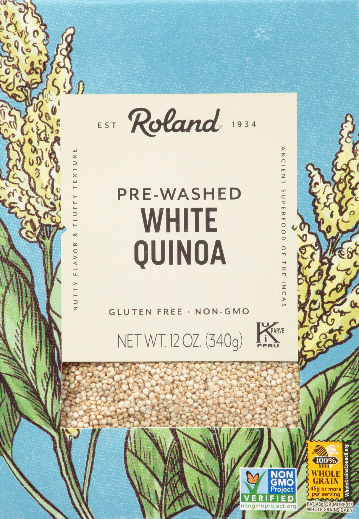 Quinoa, White, Pre-Washed,12 - 12 OUNCE
