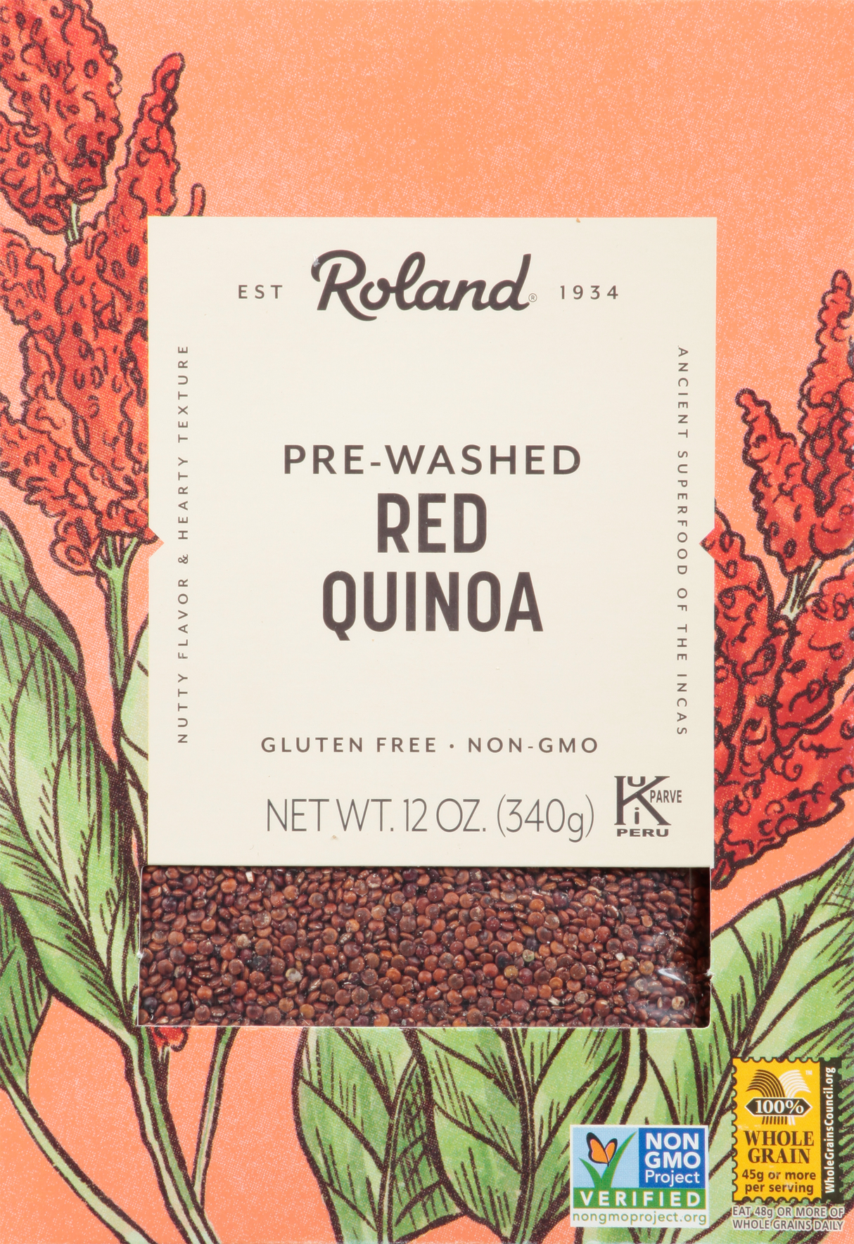Quinoa, Red, Pre-Washed,12 - 12 OUNCE