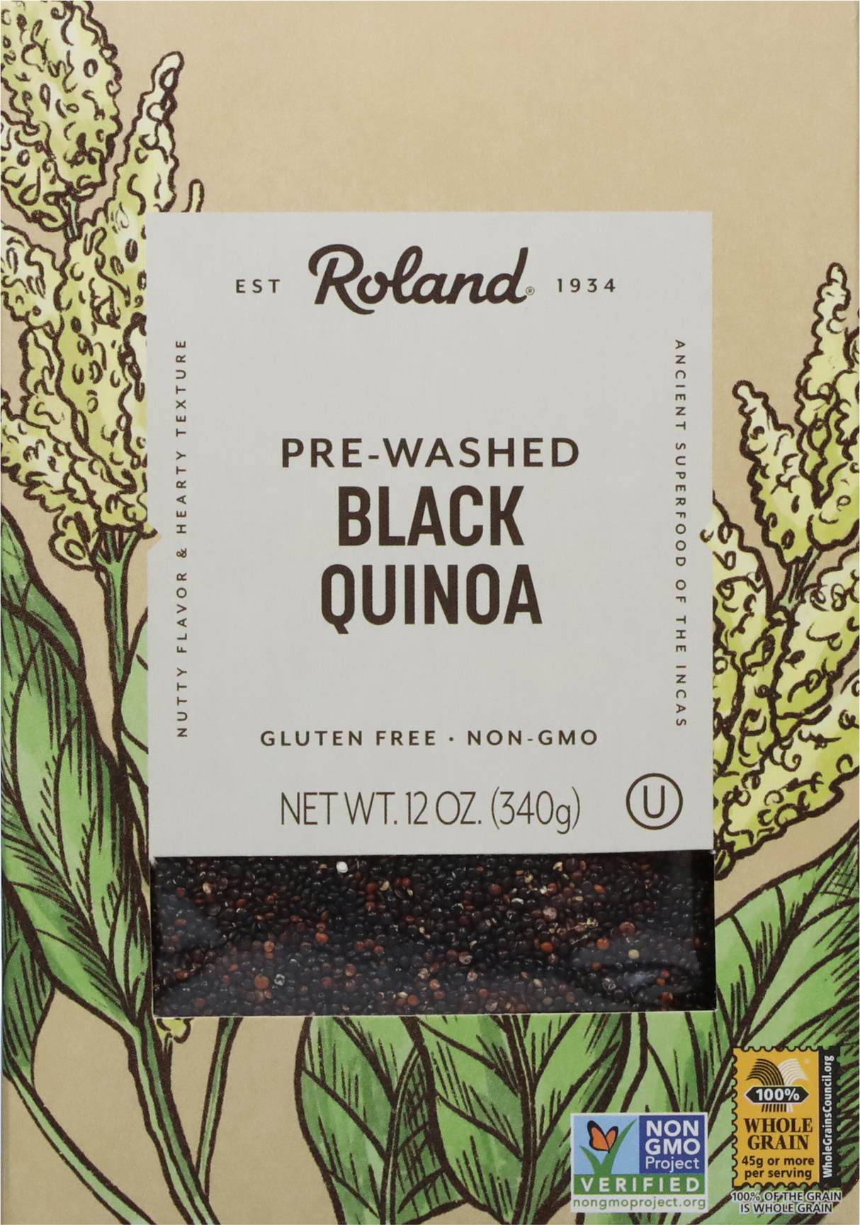 Quinoa, Black, Pre-Washed,12 - 12 OUNCE