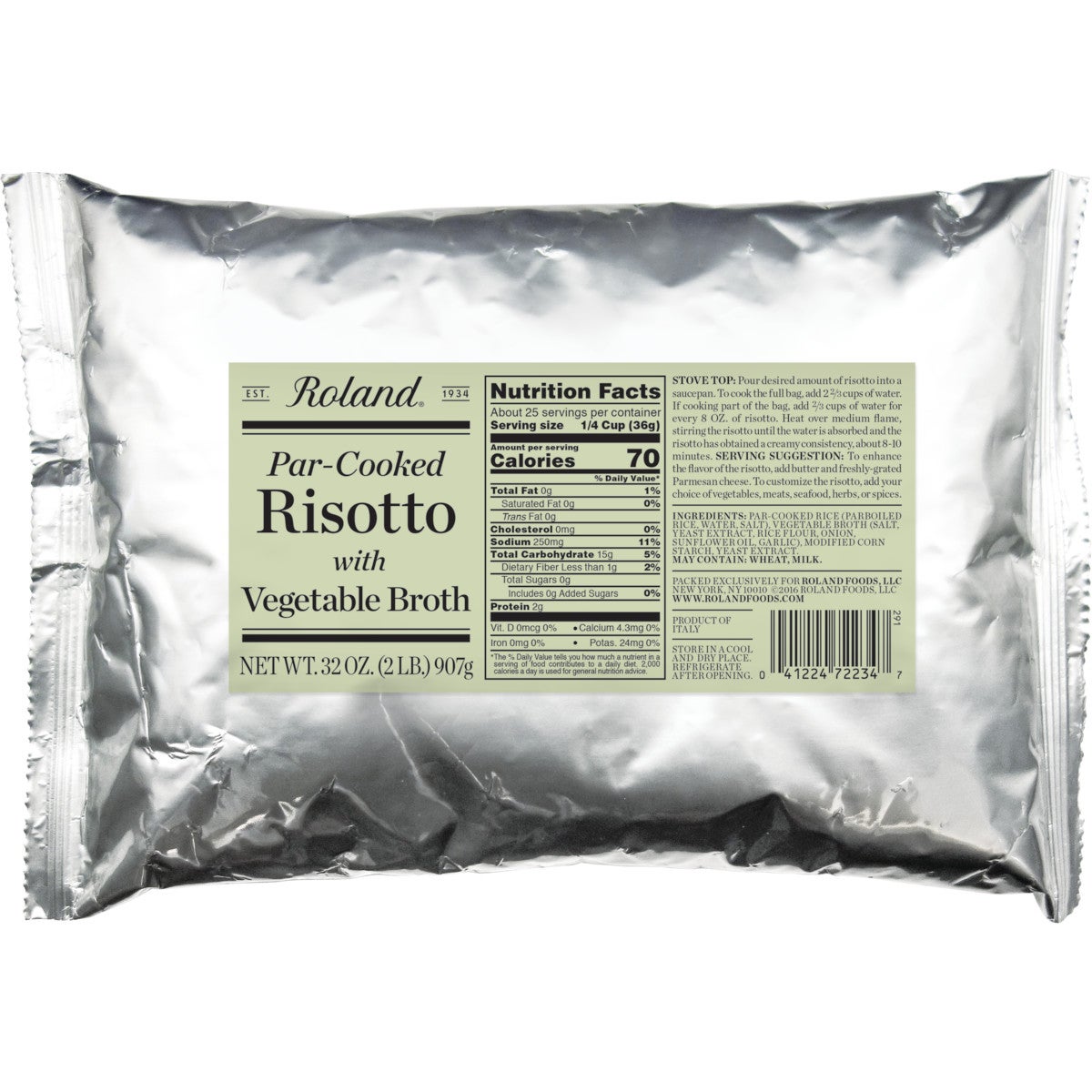 Risotto, contains Vegetable Broth,6 - 2 POUND