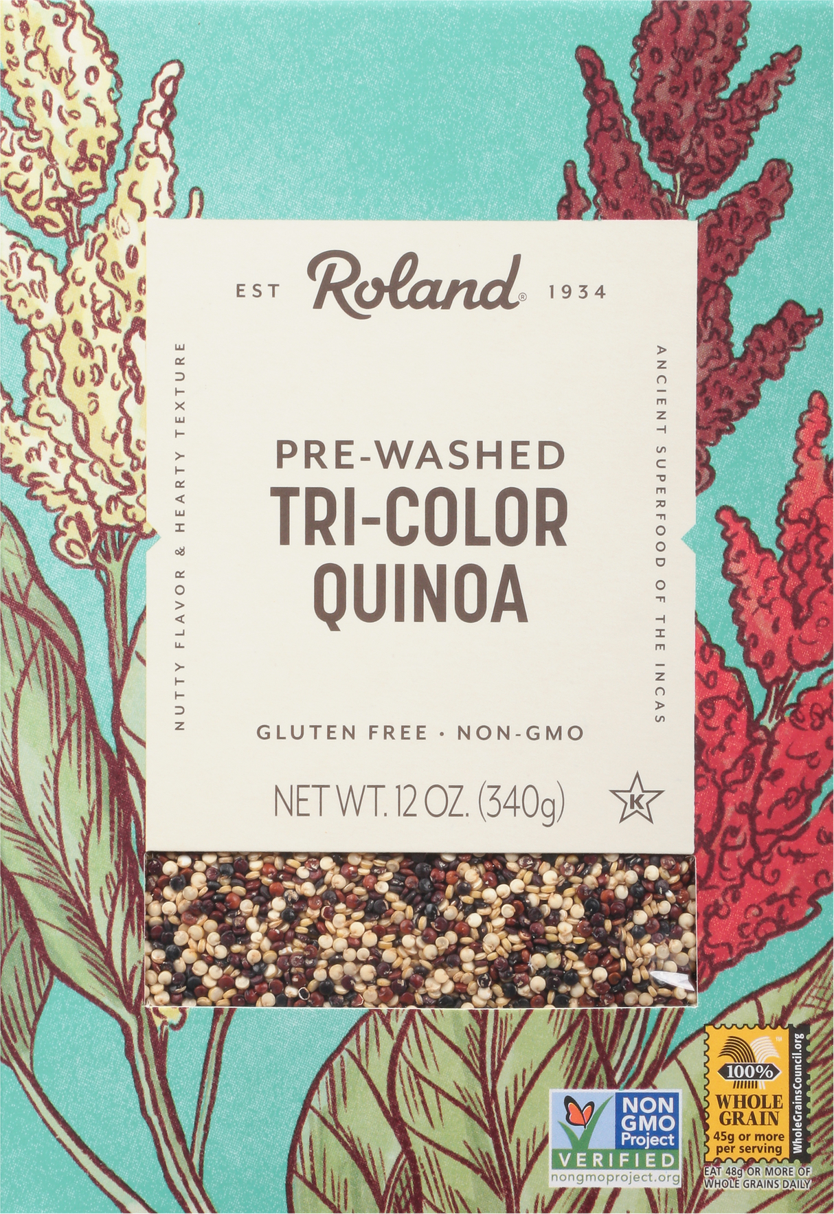 Quinoa, Tricolor, Pre-Washed,12 - 12 OUNCE