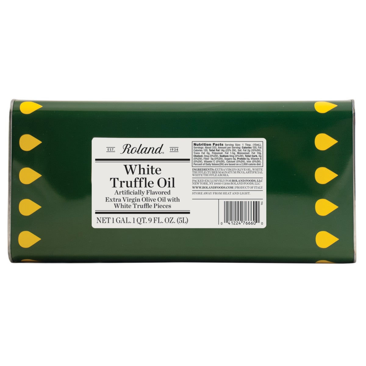 Oil, Olive, White Truffle-Infused, contains White Truffle Pieces,2 - 5 LITER