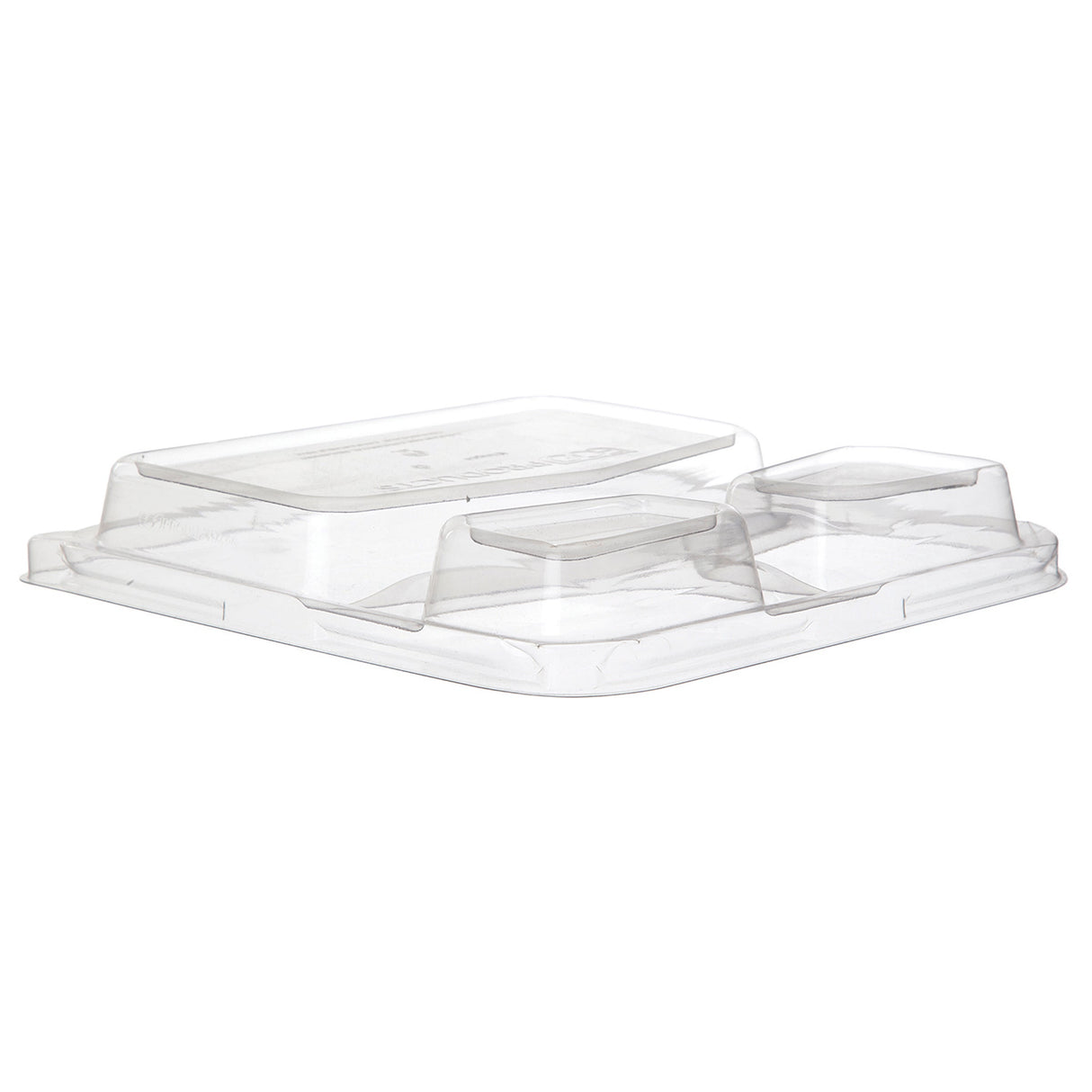 Lids, WorldView 9 Inch, Plastic, Clear, Square, RPET,4 - 50 COUNT