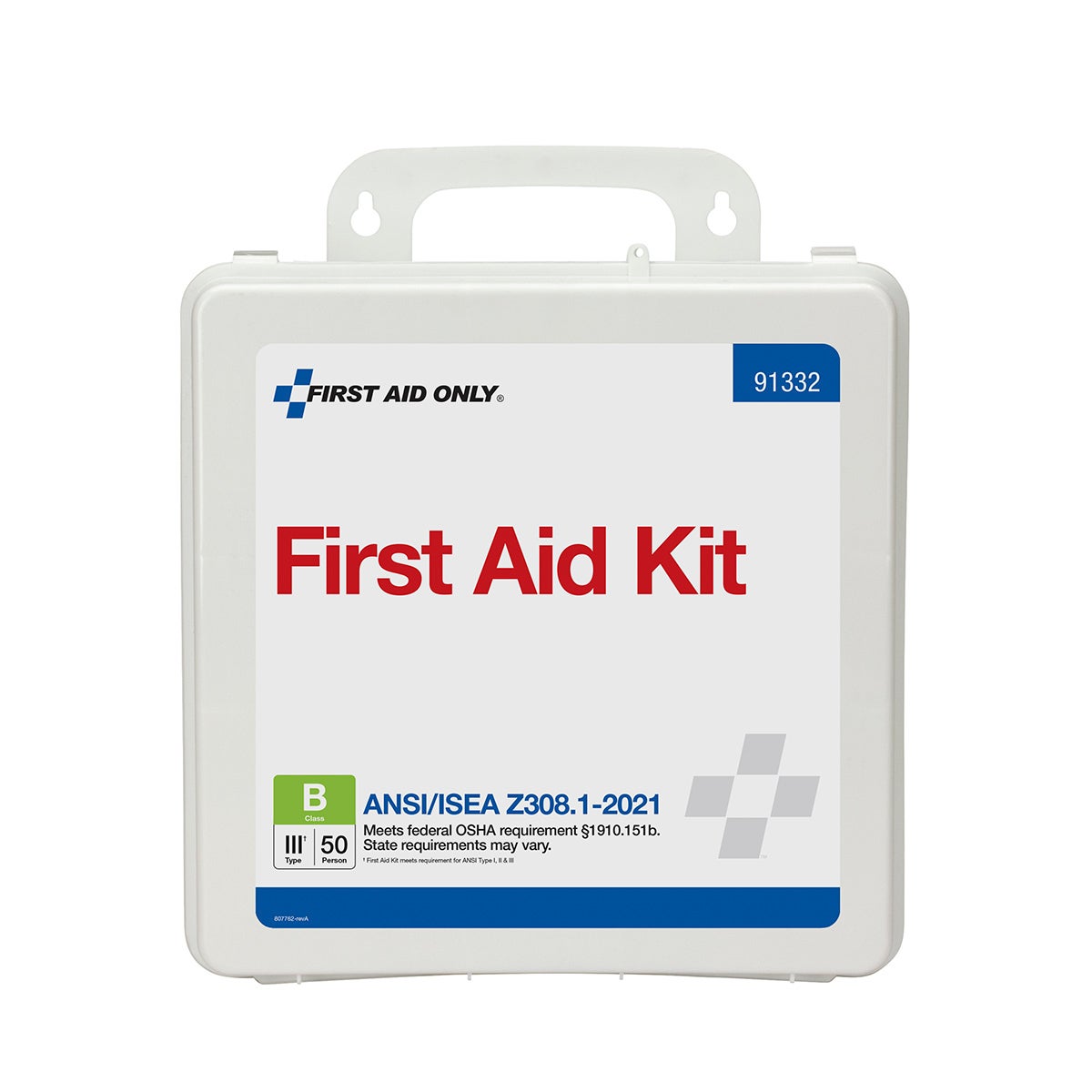 Kit, First Aid, 50 Person, Plastic,1 - 210 PIECE
