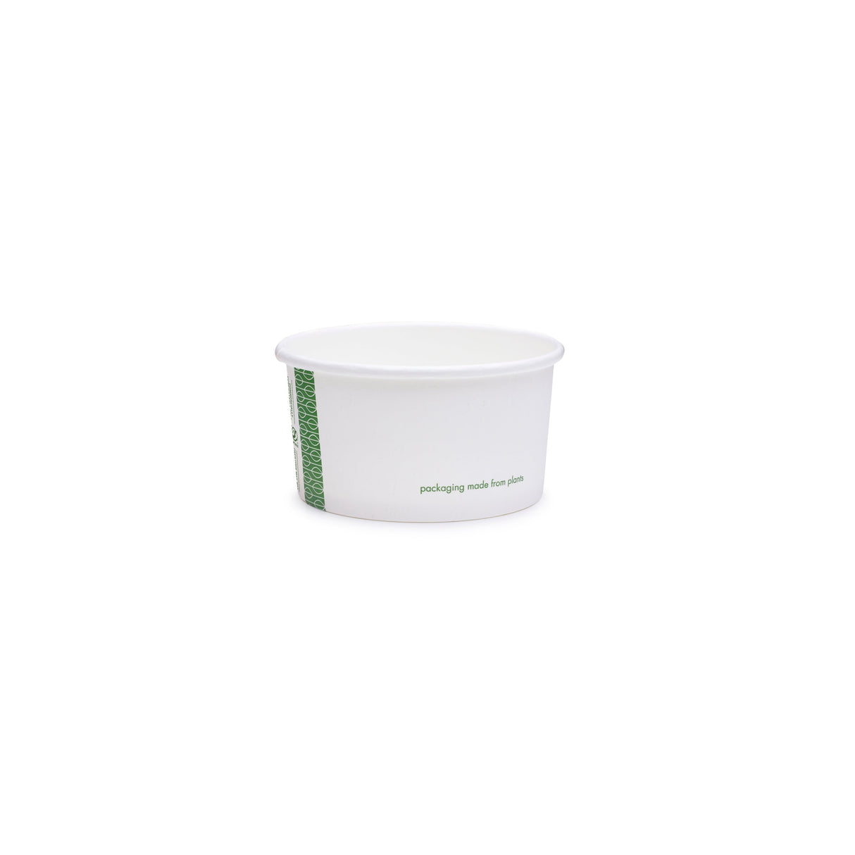 Containers, Soup, 6 Ounce, Paper, White with Green Decor, Compostable,20 - 50 COUNT