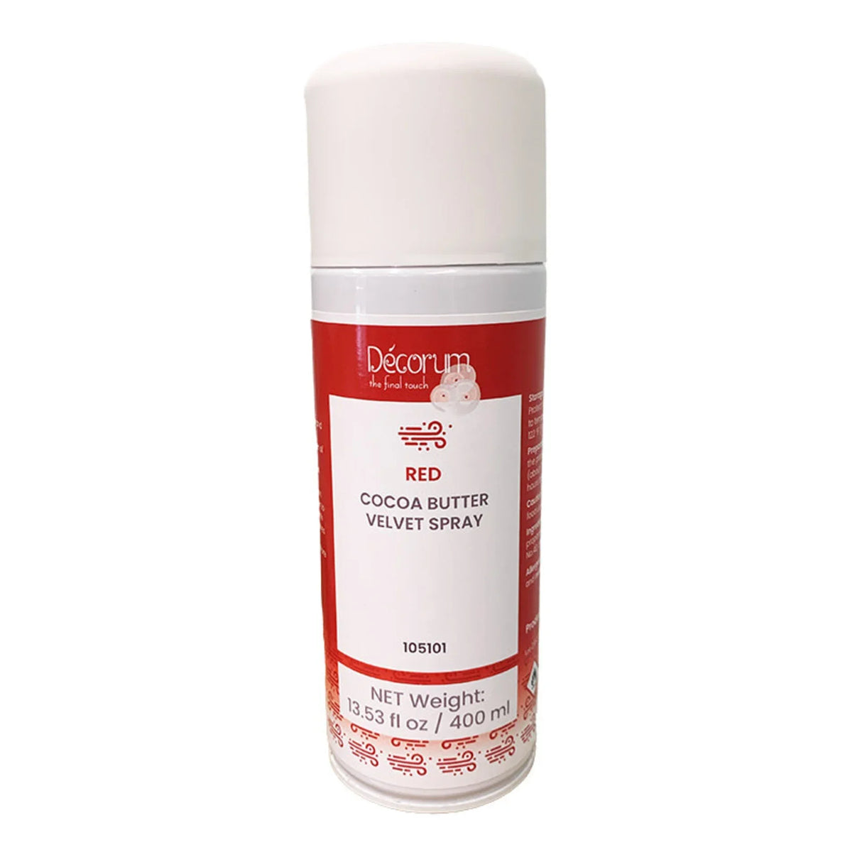 Food Color, Red, Spray, Matte Finish, Aerosol,12 - 400 ML