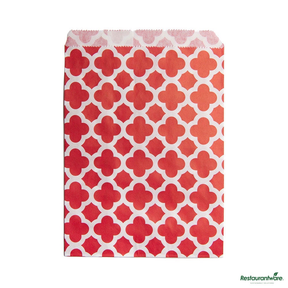 Bags, Food, Paper, Red Asian Monogram,1 - 100 COUNT