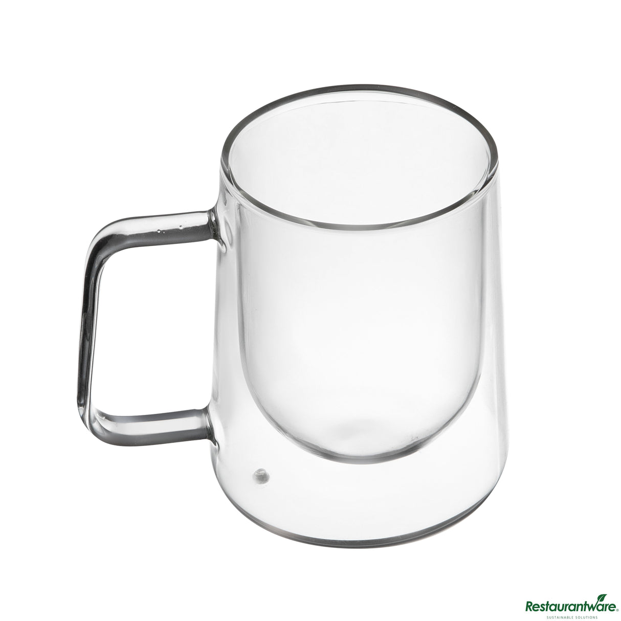 Mugs, Coffee, 10 Ounce, Glass, Double Wall, with Handle,6 - 2 COUNT