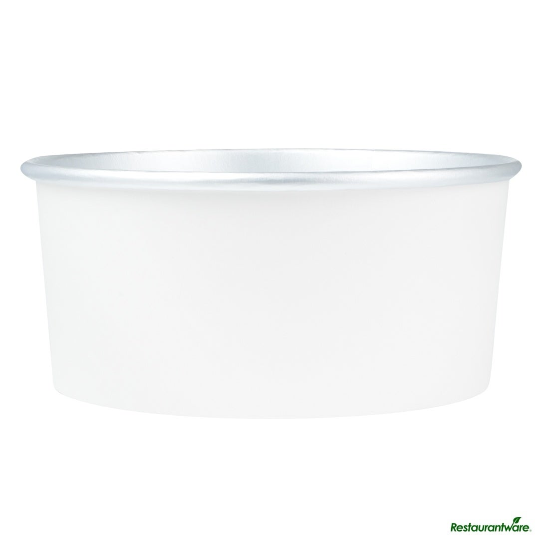Containers, Take-Out, Foil Lux 42 Ounce, Paper, White, 6.50 x 6.50 x 3 Inch,50 - 1 EACH