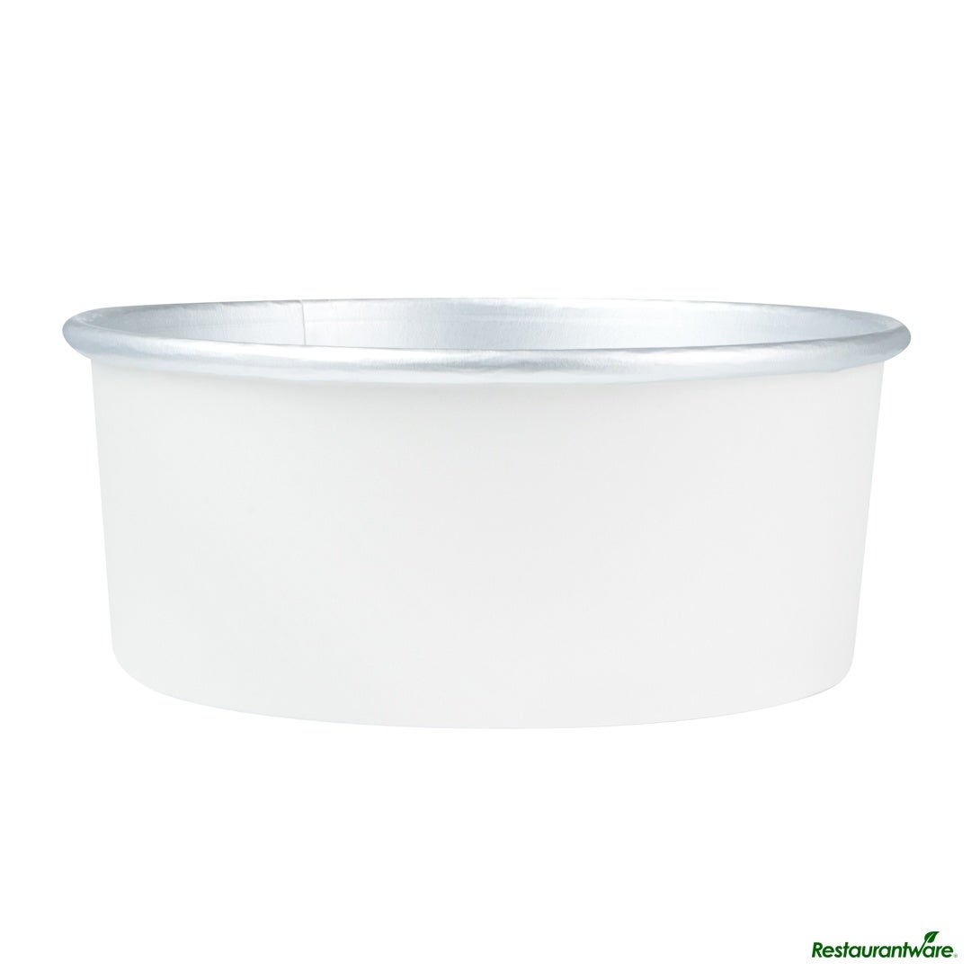 Containers, Take-Out, Foil Lux 37 Ounce, Paper, White, 6.50 x 6.50 x 2.50 Inch,50 - 1 EACH