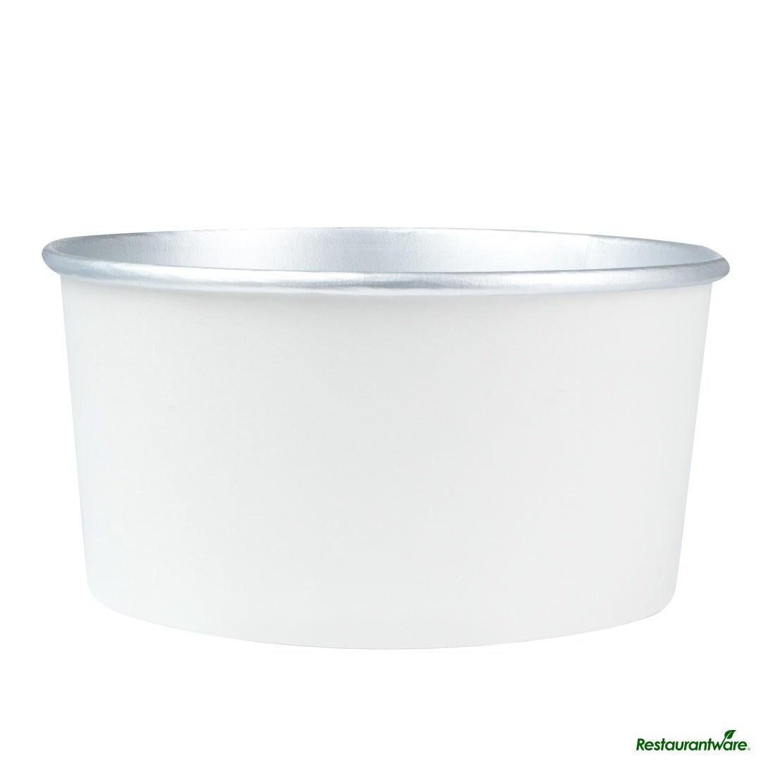 Containers, Take-Out, Foil Lux 33 Ounce, Paper, White, 6 x 6 x 3 Inch,50 - 1 EACH