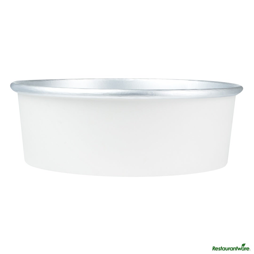 Containers, Take-Out, Foil Lux 45 Ounce, Paper, White, 7.25 x 7.25 x 2.50 Inch,50 - 1 EACH