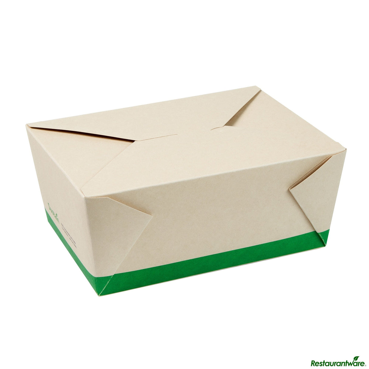 Containers, Take-Out, 98 Ounce, PLA-Lined Bamboo Paper, 8.5 x 6.25 x 3.5 Inch, Rectangle, Compostable,50 - 1 EACH