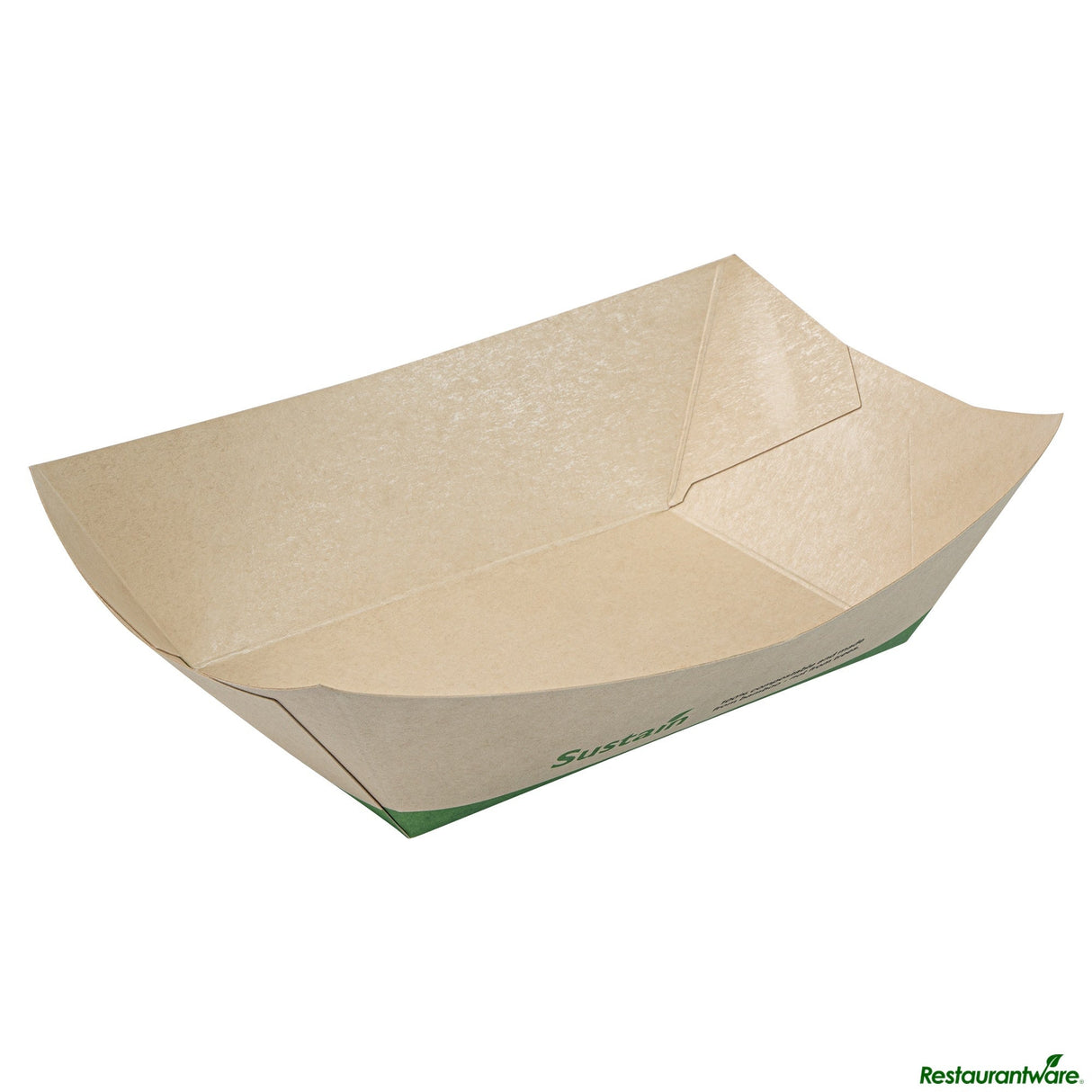 Boats, 5.5 x 3.5 x 2 Inch, PLA-Lined Bamboo Paper, 1 Pound, Compostable,50 - 1 EACH