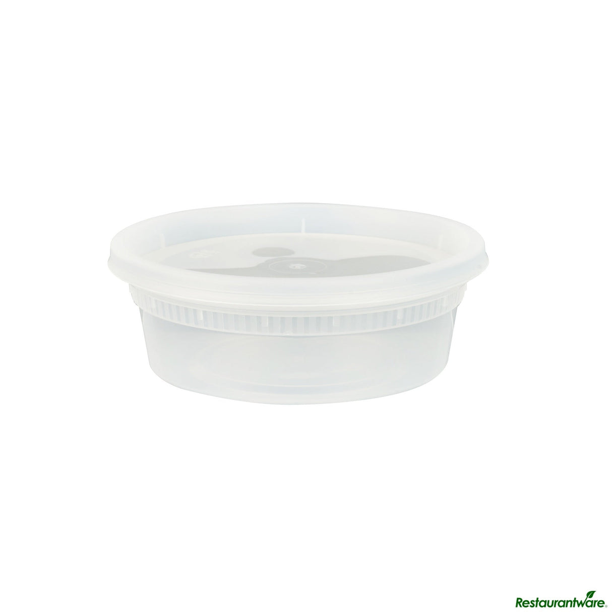 Containers, Soup, Asporto 8 Ounce, Plastic, Clear, Round, 4.5 x 4.5 x 1.75 Inch, with Lid,25 - 1 EACH