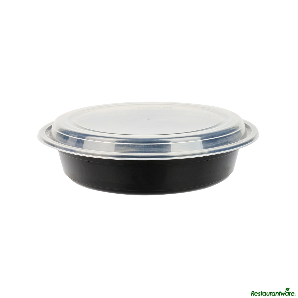 Boxes, To Go, Asporto 48 Ounce, Microwavable Plastic, Black, 9 x 9 x 1.75 Inch, includes Clear Lid,50 - 1 EACH
