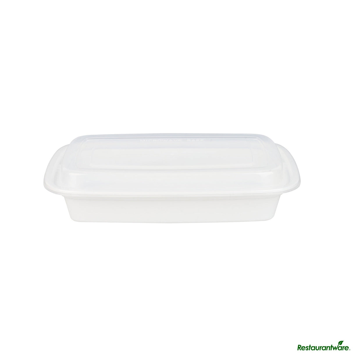 Box, To-Go, Asporto 28 Ounce, Microwavable Plastic, White, Rectangular, 8.75 x 6 x 1.50 Inch, includes Clear Lid,50 - 1 EACH