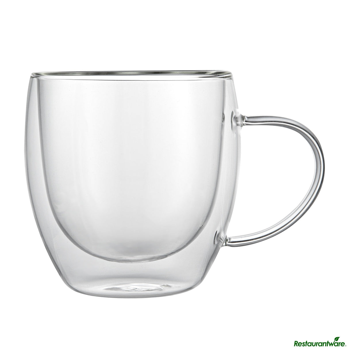 Cups, Coffee, Glass, 8 Ounce, Double-Wall, Borosilicate, 3 x 3 x 3.50 Inch, with Handle,2 - 1 EACH