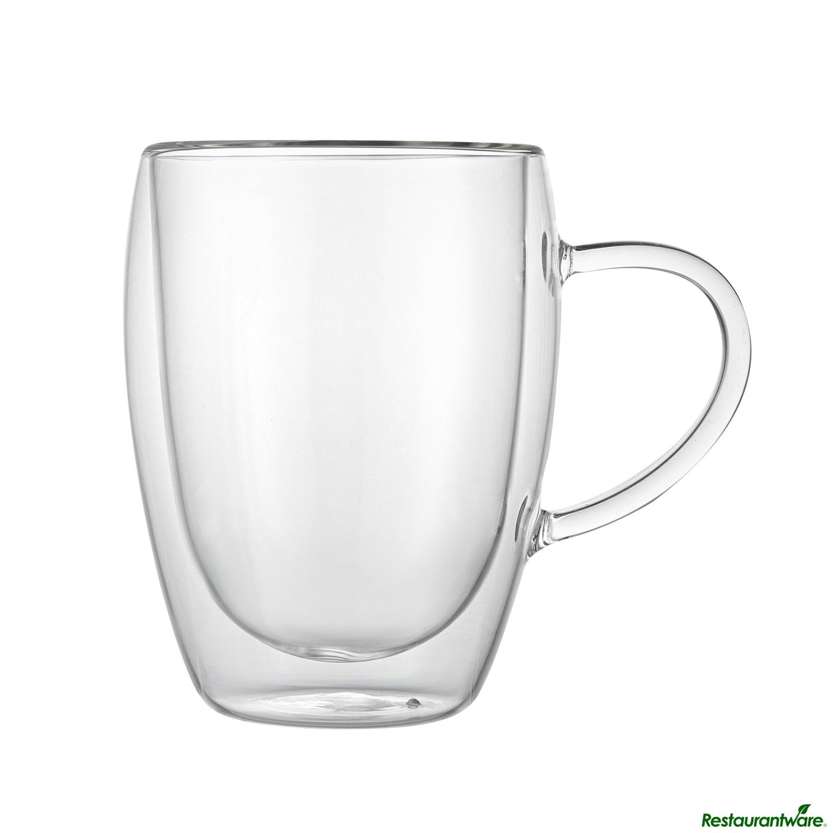 Cups, Coffee, Glass, 12 Ounce, Double-Wall, Borosilicate, 3 x 3 x 4.50 Inch, with Handle,2 - 1 EACH