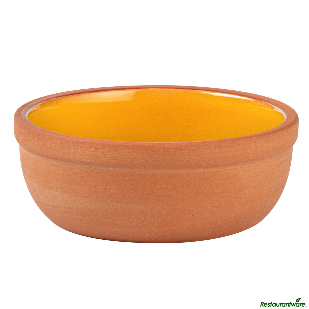 Bowls, Cazuela, Terra Tek 5 Ounce, Terracotta, Yellow Glazed Interior, 4 x 4 x 1.50 Inch, Oven-Safe,2 - 1 EACH