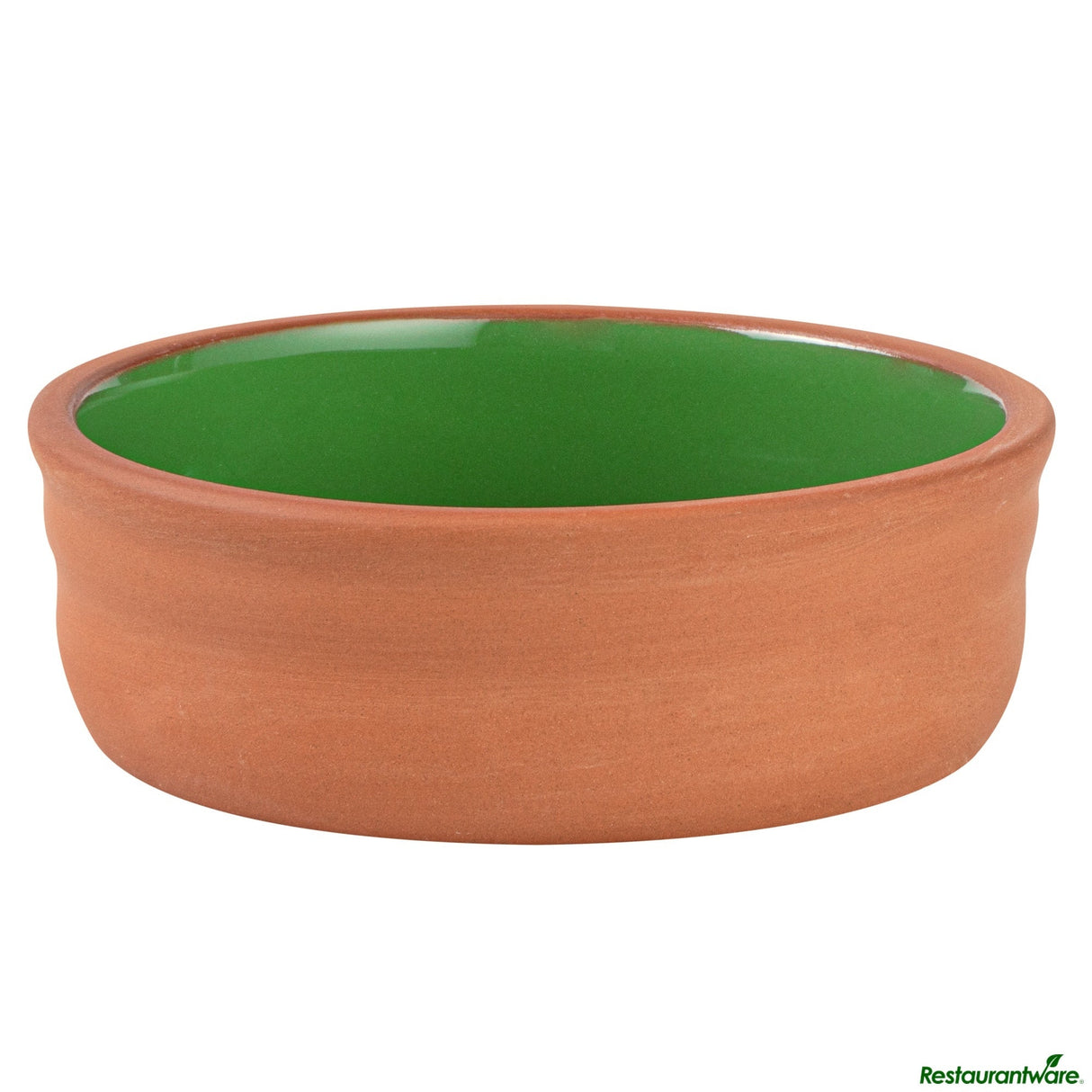 Bowls, Cazuela, Terra Tek 7 Ounce, Terracotta, Green Glazed Interior, 4.75 x 4.75 x 1.50 Inch, Oven-Safe,2 - 1 EACH