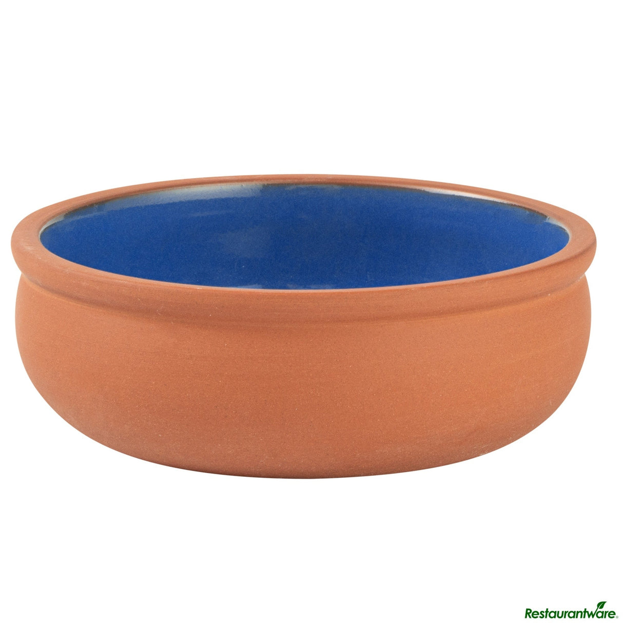 Bowls, Cazuela, Terra Tek 7 Ounce, Terracotta, Blue Glazed Interior, 4.50 x 4.50 x 1.50 Inch, Oven-Safe,2 - 1 EACH