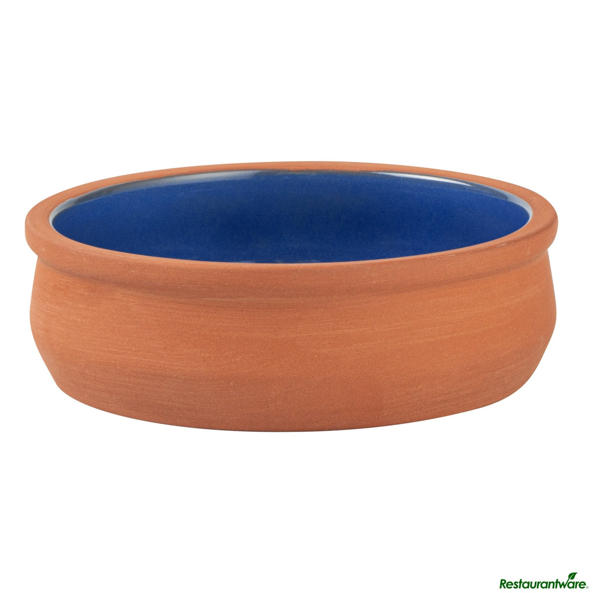 Bowls, Cazuela, Terra Tek 9 Ounce, Terracotta, Blue Glazed Interior, 4.75 x 4.75 x 1.50 Inch, Oven-Safe,2 - 1 EACH