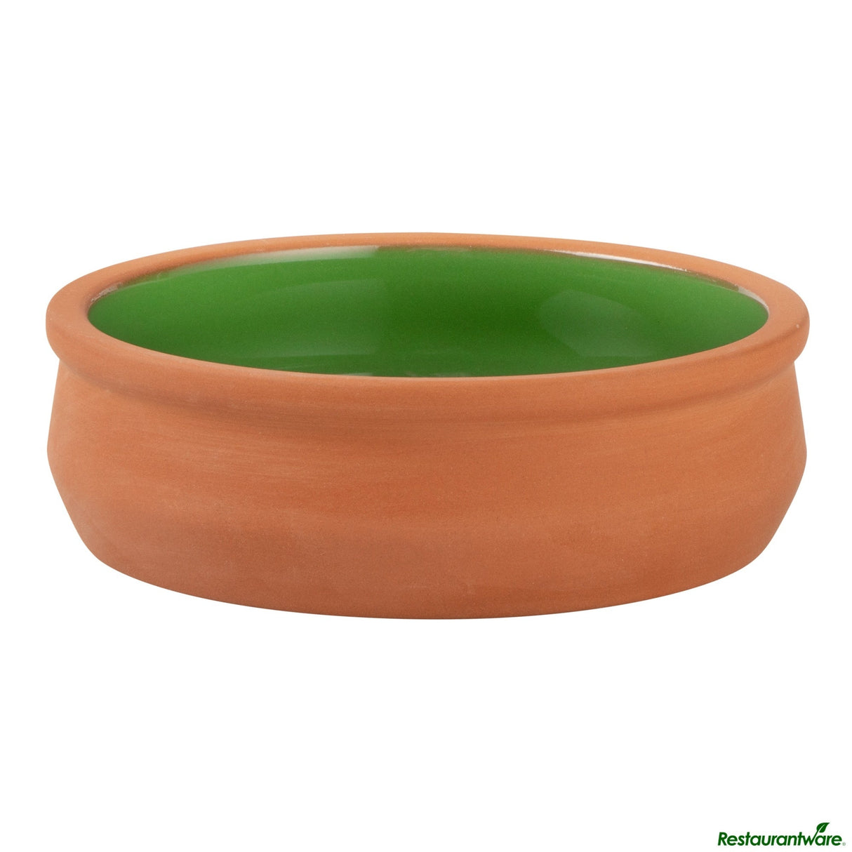 Bowls, Cazuela, Terra Tek 9 Ounce, Terracotta, Green Glazed Interior, 4.75 x 4.75 x 1.50 Inch, Oven-Safe,2 - 1 EACH