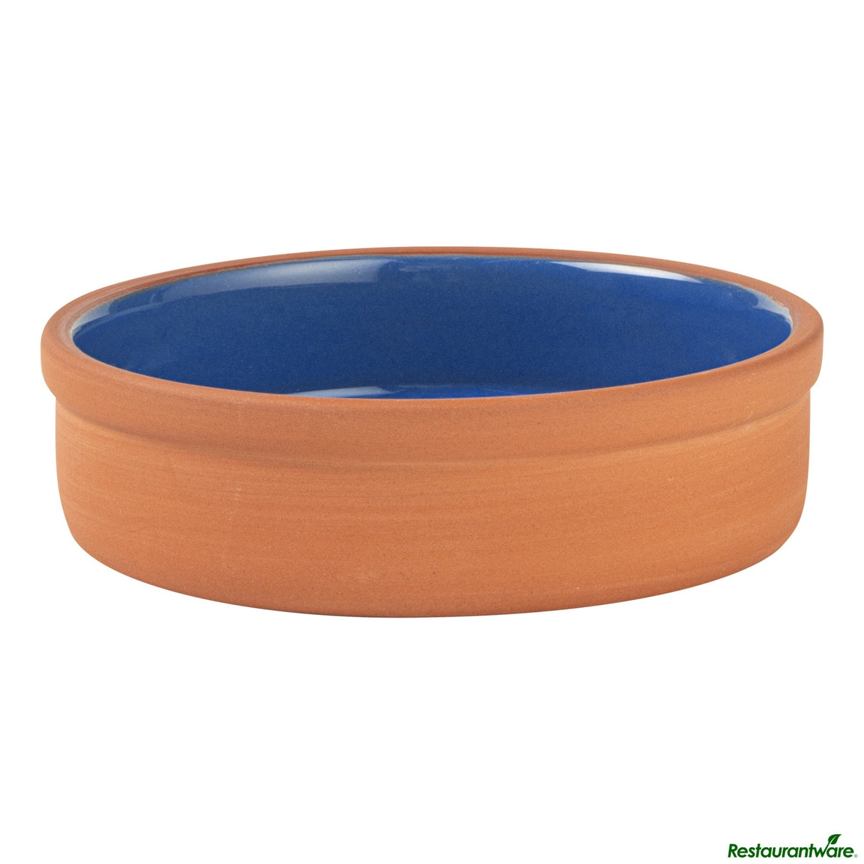 Bowls, Cazuela, Terra Tek 9 Ounce, Terracotta, Blue Glazed Interior, 5 x 5 x 1.25 Inch, Oven-Safe,2 - 1 EACH