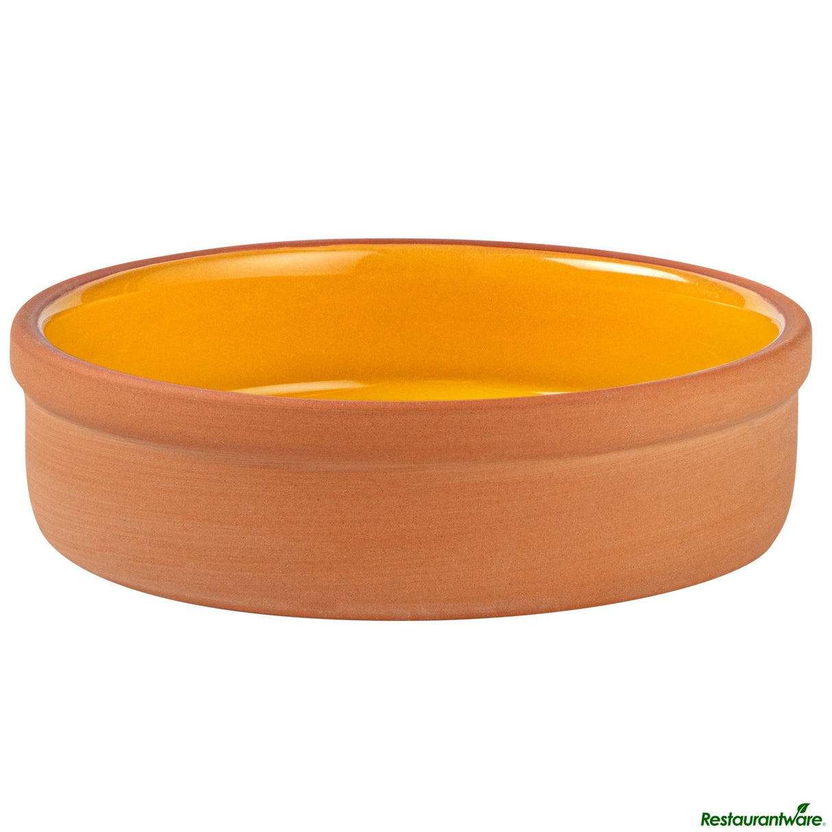 Bowls, Cazuela, Terra Tek 9 Ounce, Terracotta, Yellow Glazed Interior, 5 x 5 x 1.25 Inch, Oven-Safe,2 - 1 EACH