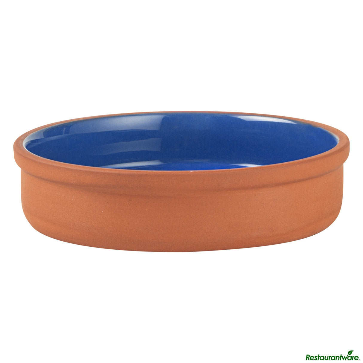 Bowls, Cazuela, Terra Tek 15 Ounce, Terracotta, Blue Glazed Interior, 6.25 x 6.25 x 1.50 Inch, Oven-Safe,2 - 1 EACH