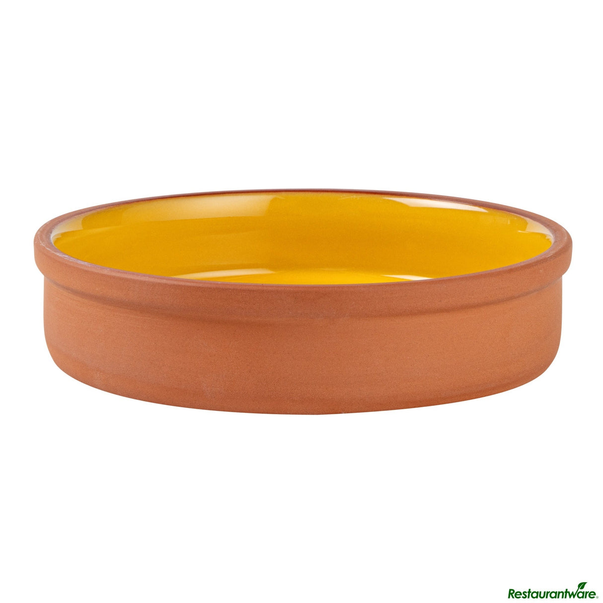 Bowls, Cazuela, Terra Tek 15 Ounce, Terracotta, Yellow Glazed Interior, 6.25 x 6.25 x 1.50 Inch, Oven-Safe,2 - 1 EACH