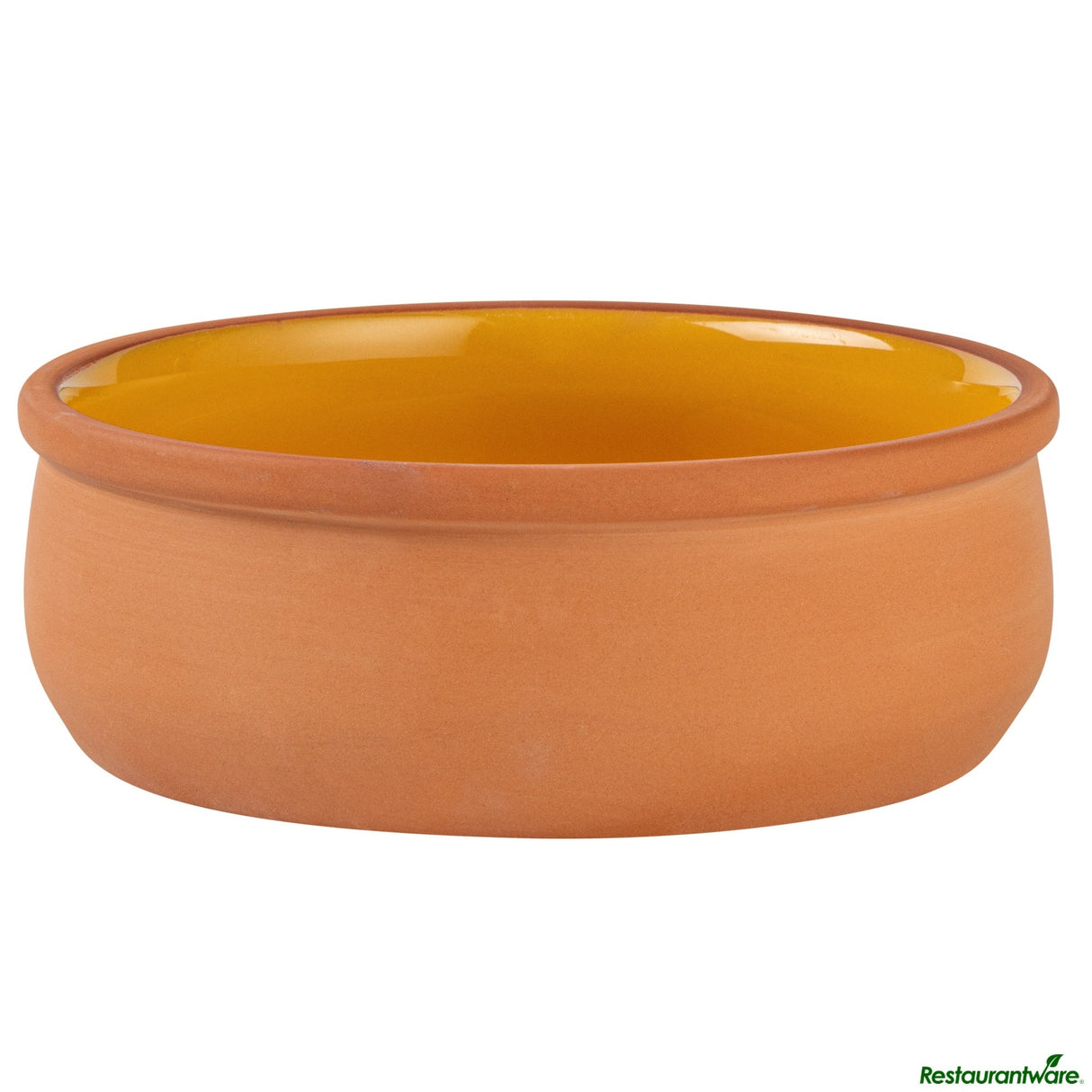 Bowls, Cazuela, Terra Tek 17 Ounce, Terracotta, Yellow Glazed Interior, 5.75 x 5.75 x 2 Inch, Oven-Safe,2 - 1 EACH