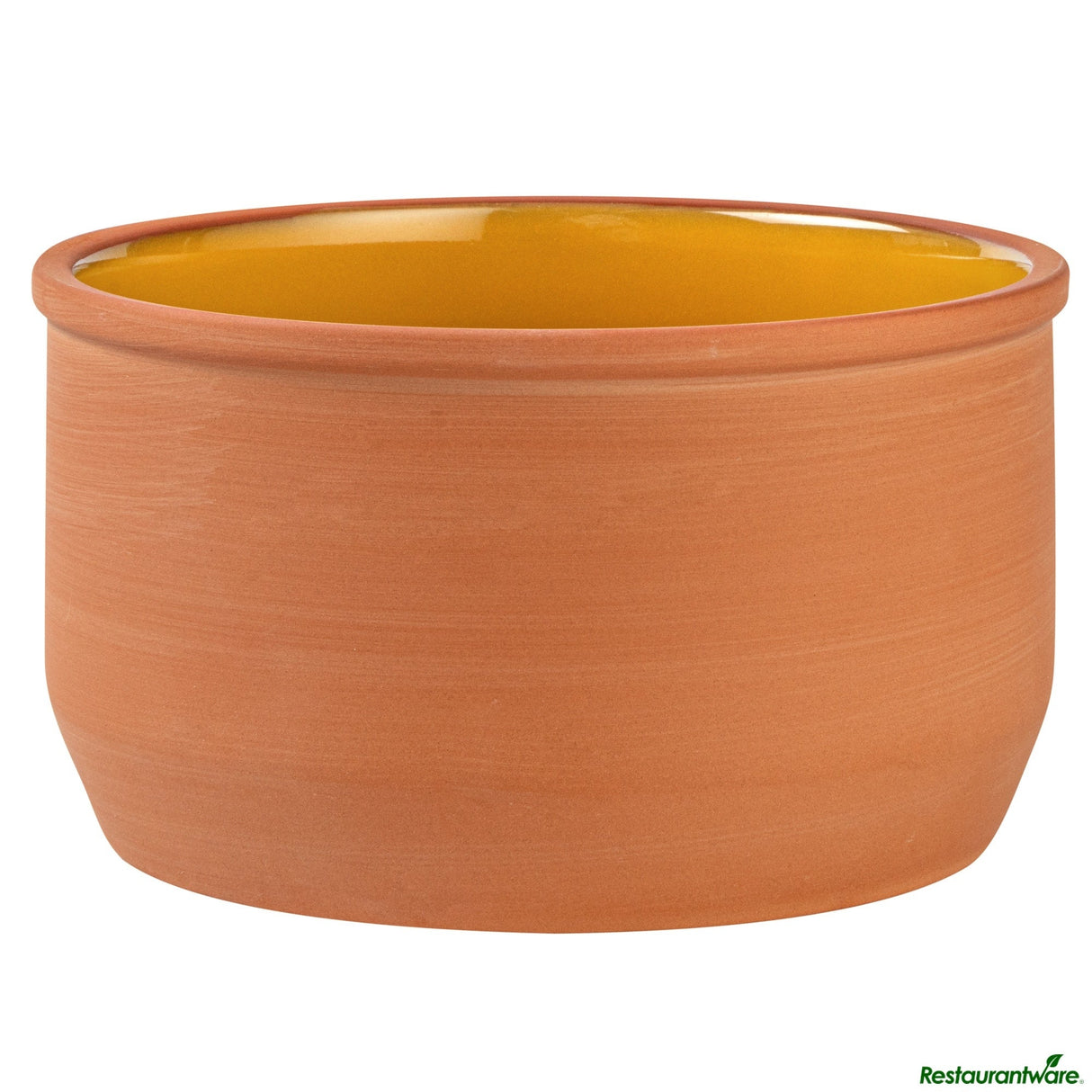 Bowls, Cazuela, Terra Tek 34 Ounce, Terracotta, Yellow Glazed Interior, 6.25 x 6.25 x 3.50 Inch, Oven-Safe,2 - 1 EACH