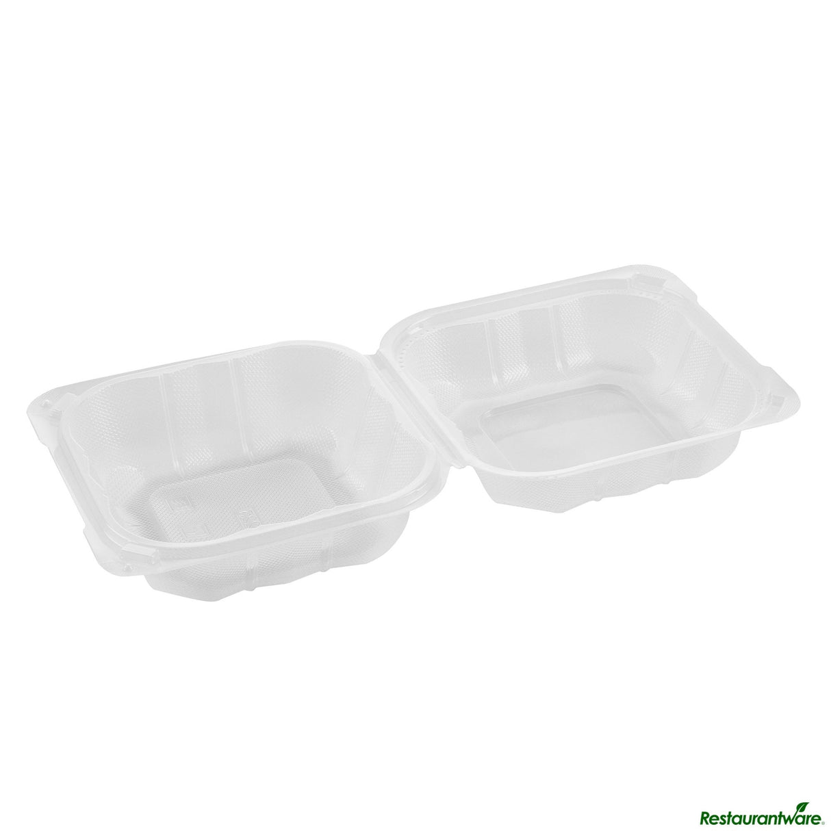 Containers, RW Base 17 Ounce, Microwavable Plastic, Clear, 6 x 6 x 3 Inch, Anti-Fog Clamshell, Square,50 - 1 EACH